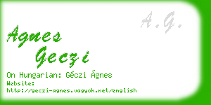 agnes geczi business card