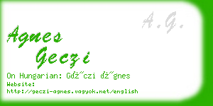 agnes geczi business card